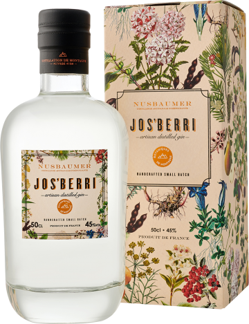 GIN JOS'BERRI 45° Gin 50cl Distillerie Artisanale Nusbaumer