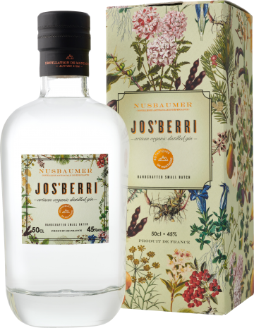 GIN JOS'BERRI BIO 45° 50cl Gin Distillerie Artisanale Nusbaumer