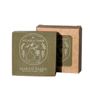Savon à l'huile d'olive, aromatisé à la verveine, distillerie Nusbaumer
